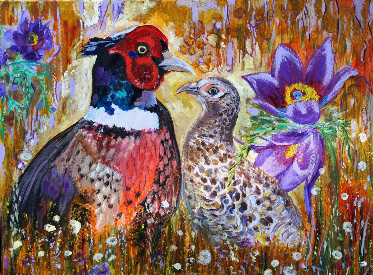 Original Painting - Pheasant's Blossom
