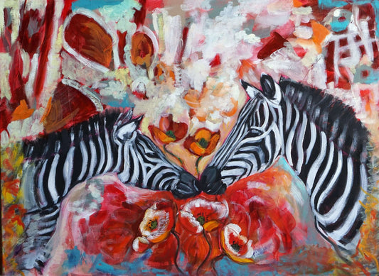 Embrace Original Painting – Abstract Oil Artwork by Ella Dabek