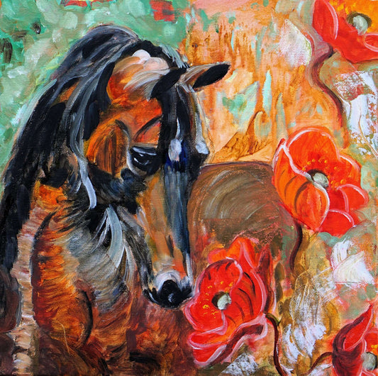 Hope Original Painting – Abstract Oil Artwork by Ella Dabek