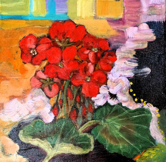PORTRAIT OF GERANIUM - Original Painting