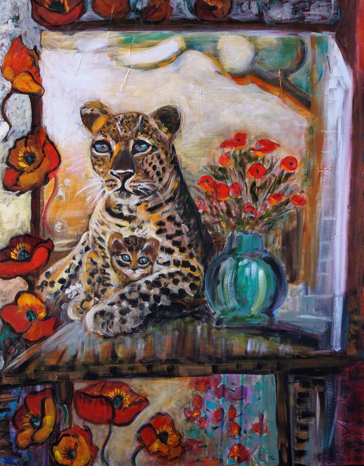 Tender and Love Original Painting – Abstract Oil Artwork by Ella Dabek