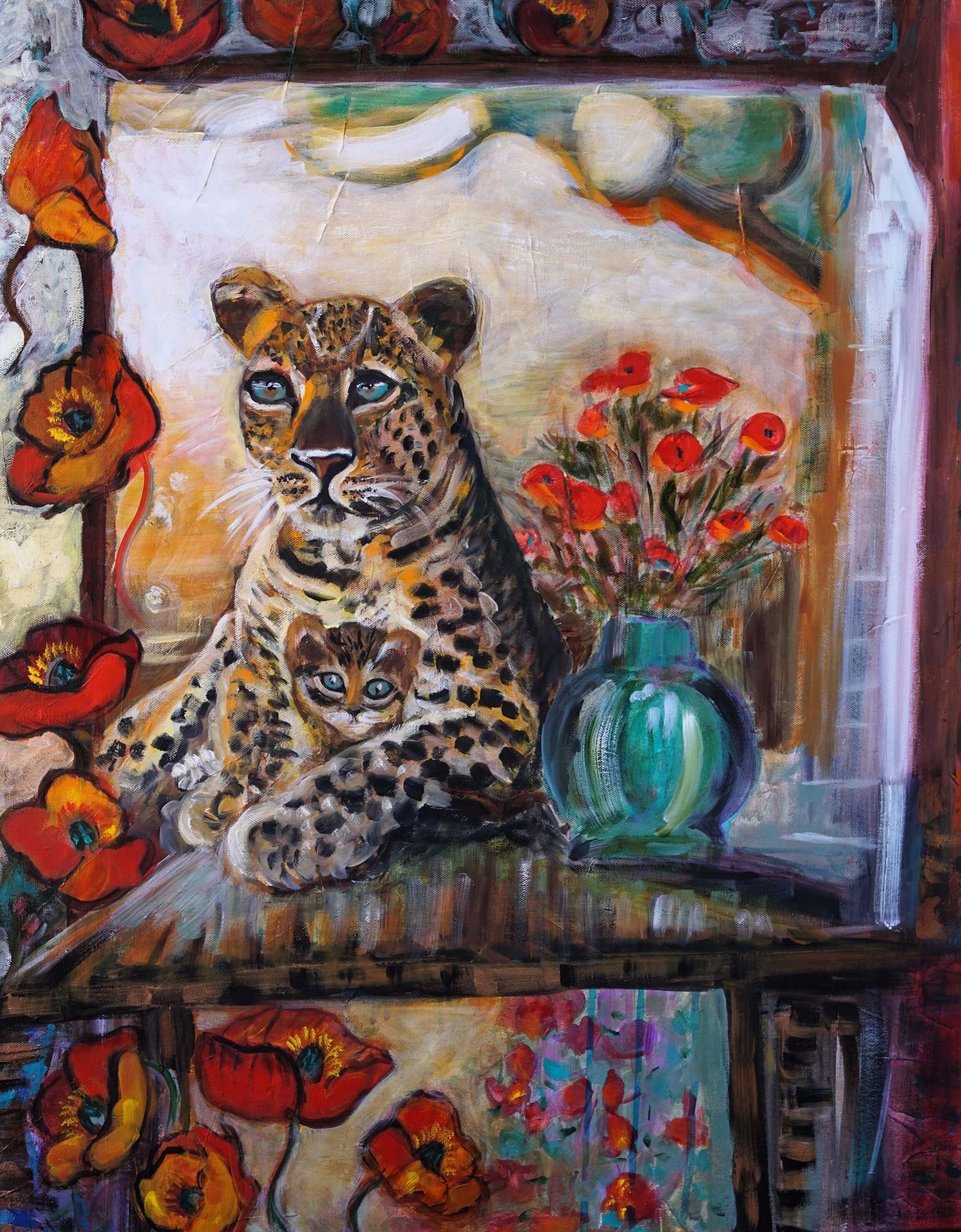 Tender and Love Original Painting – Abstract Oil Artwork by Ella Dabek